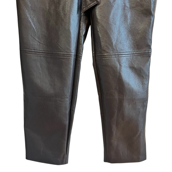 Wilfred high waist belted straight leg leather vegan pants excellent condition - Picture 7 of 14